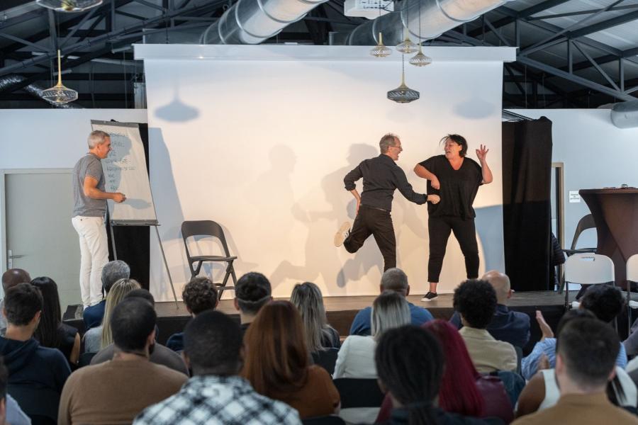 Edeline et Gérald de JDS Production en spectacle d'impro !