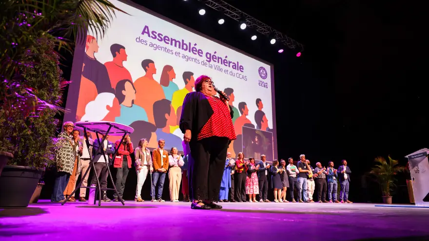 Palais des sports - présentation des agents de la ville de Grenoble -Laurence Ruffin